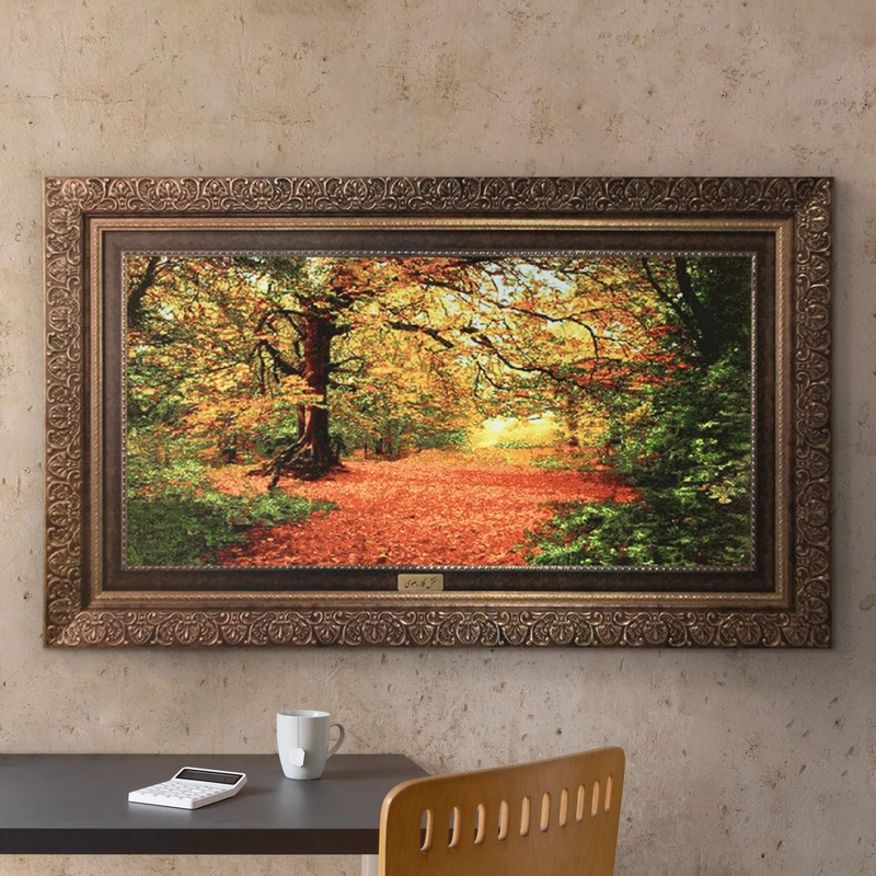 تابلو فرش ماشینی نقش نگار رضوی طرح منظره کد 569CB