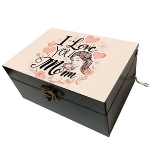 جعبه موزیکال مدل هندلی طرح مامان دوست دارم کد 1179