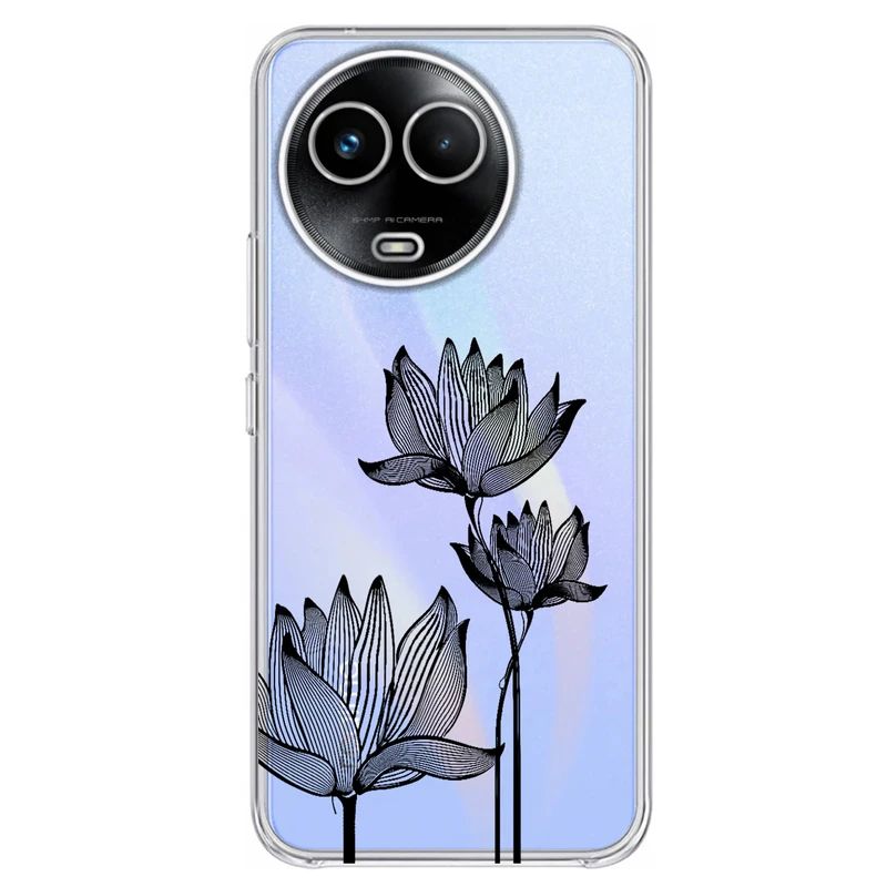 کاور مگافون طرح گل مدل C47-B مناسب برای گوشی موبایل ریلمی 11 5G / 11X