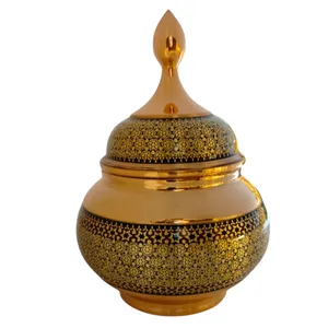 قندان خاتم کاری مسی مدل ۰۰۳