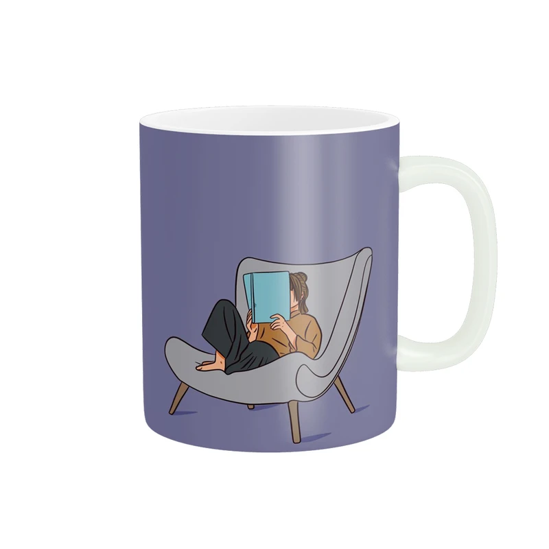 ماگ پادآفرین مدل روز کتاب کتابخوانی و کتابدار کد p1816