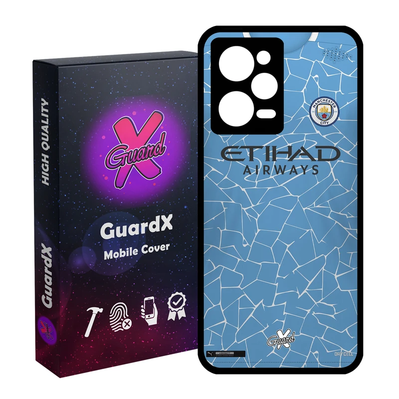 کاور گارد ایکس طرح Manchester City مدل Glass10249 مناسب برای گوشی موبایل شیائومی Redmi Note 12 Pro 5G/Poco X5 Pro 5G/Note 12 Pro Pro speed
