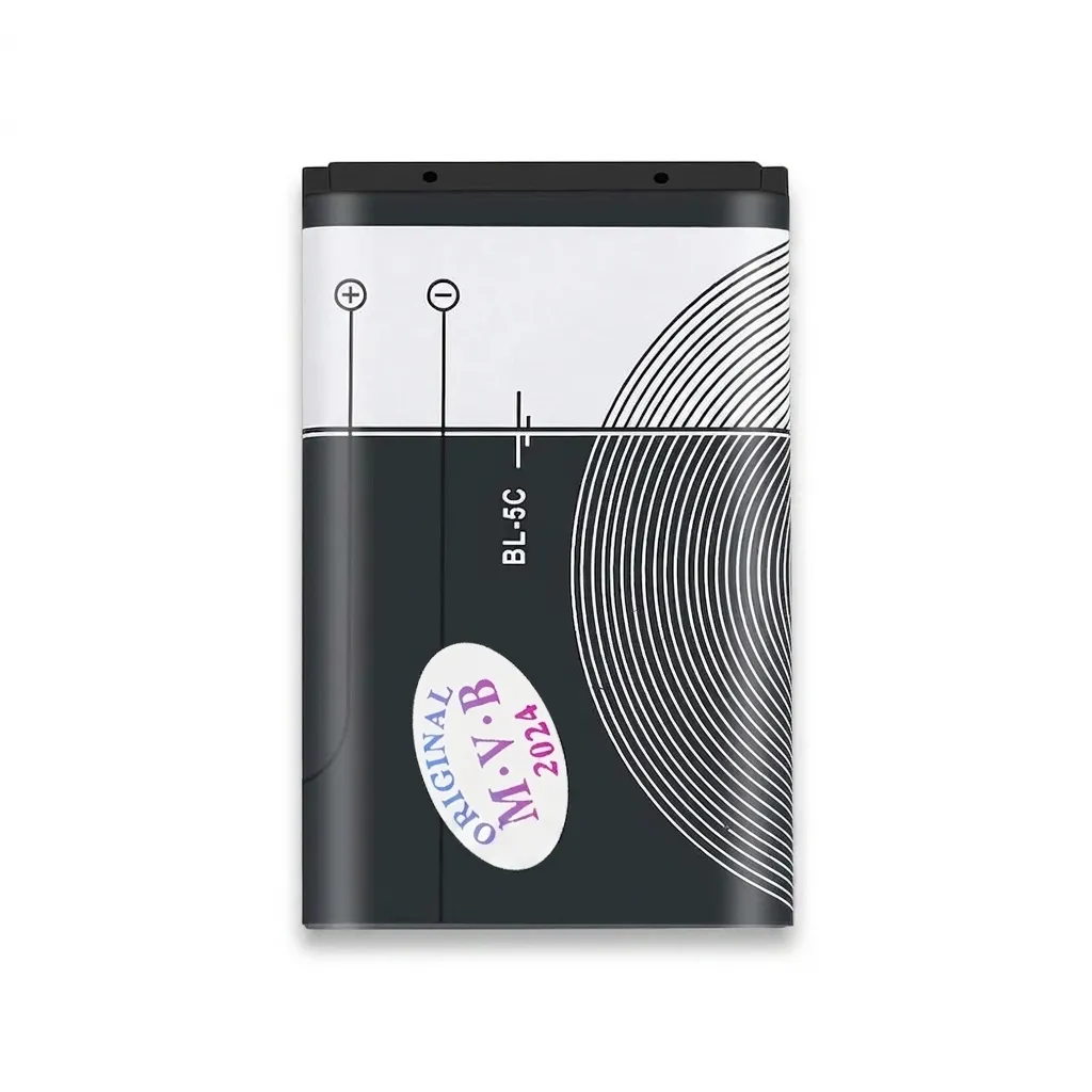 باتری موبایل ام وی بی مدل BL-5C ظرفیت 1020 میلی آمپر ساعت مناسب برای گوشی موبایل نوکیا 105 / 106 / 107 / 1200 / 1280