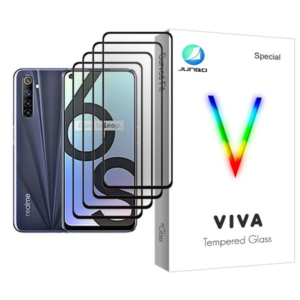 محافظ صفحه نمایش جانبو مدل Viva Glass MIX004 مناسب برای گوشی موبایل ریلمی 6S بسته چهار عددی