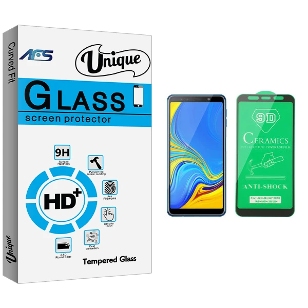 محافظ صفحه نمایش سرامیکی ای اف اس مدل Unique Glass مناسب برای گوشی موبایل سامسونگ Galaxy A7 2018