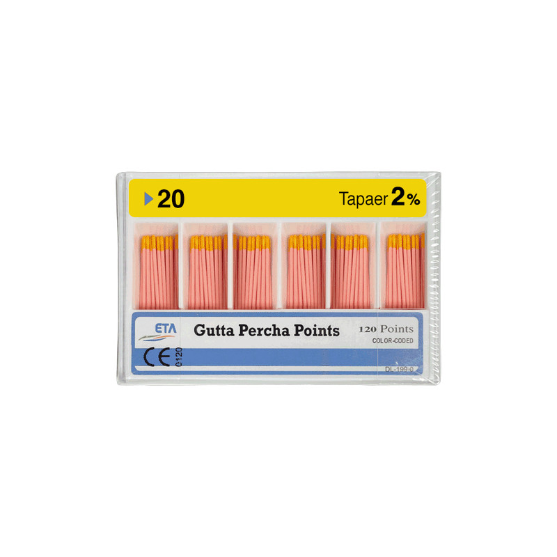 گوتا دندانپزشکی پرکا مدل 20 کد 02 بسته 120 عددی