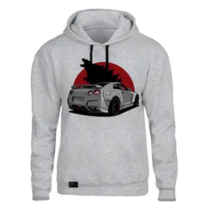 هودی مردانه مدل ماشین کد ZJ72 رنگ طوسی