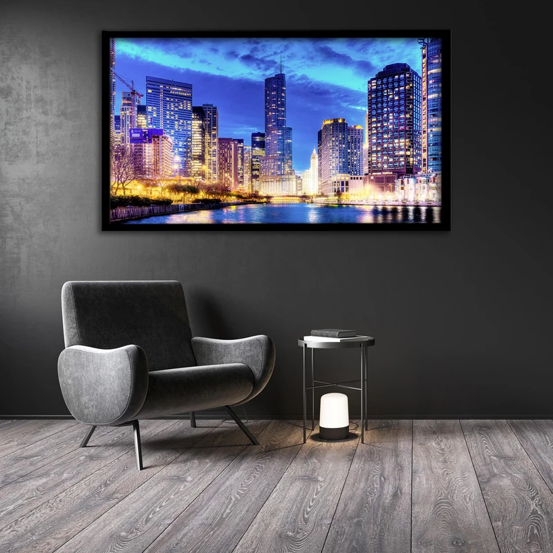 تابلو نوری بکلیت طرح منظره شهری مدل لایت باکسی کد BACKLIT-B22