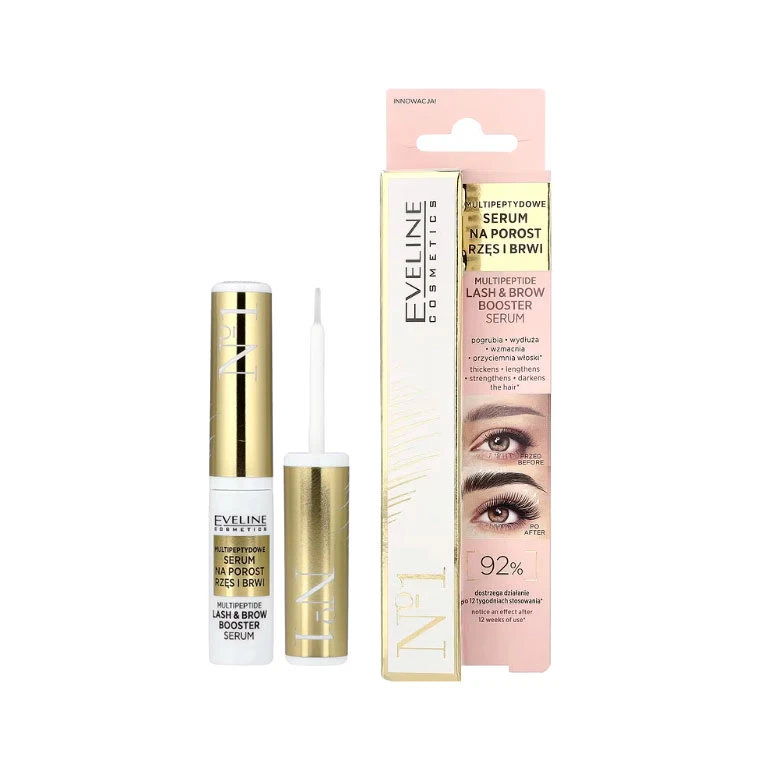 سرم تقویت‌کننده مژه و ابرو اولاین مدل Multipeptide Lash & Brow Booster حجم 10 میلی‌لیتر