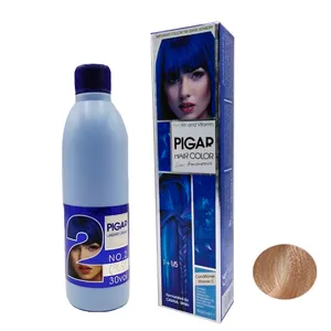 رنگ مو پیگار شماره PF.2 حجم 100میلی لیتر رنگ یخی ایسلندی به همراه اکسیدان نه درصدی حجم 150 میلی لیتر