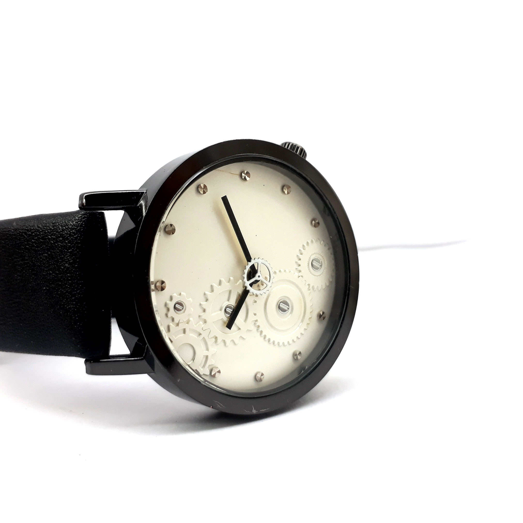 ساعت مچی عقربه ای مدل چرخ دنده کدblk 01