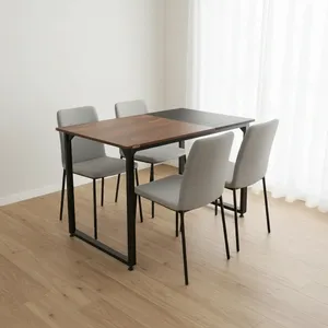 میز ناهارخوری چهار نفره دیزم مدل مونتاژی LNC_asm_120×90_Di_BABRN