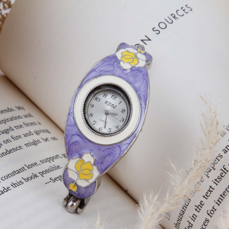 ساعت مچی عقربه ای دخترانه مدل استیل طرح فانتزی گد WHW_407