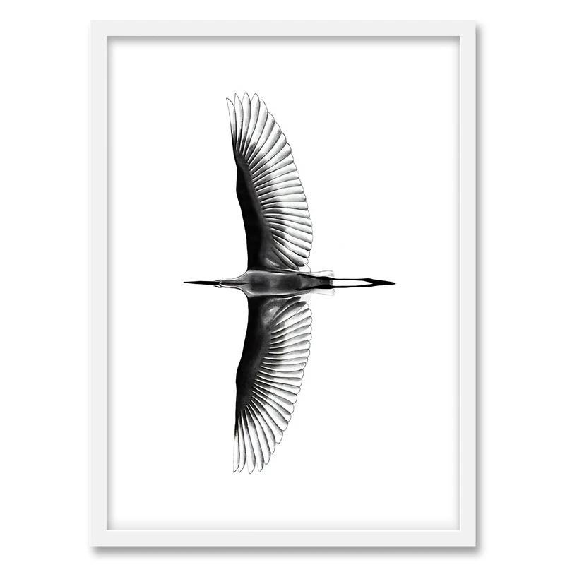 تابلو دکوراتیو فورنیمو مدل پرنده گرافیکال مینیمال کد 05104W