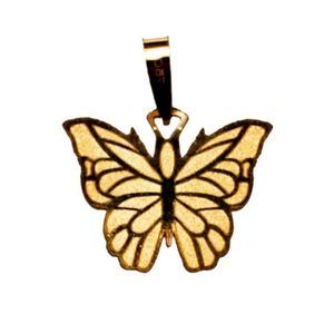 آویز گردنبند طلا 18 عیار زنانه مدل پروانه کد 02