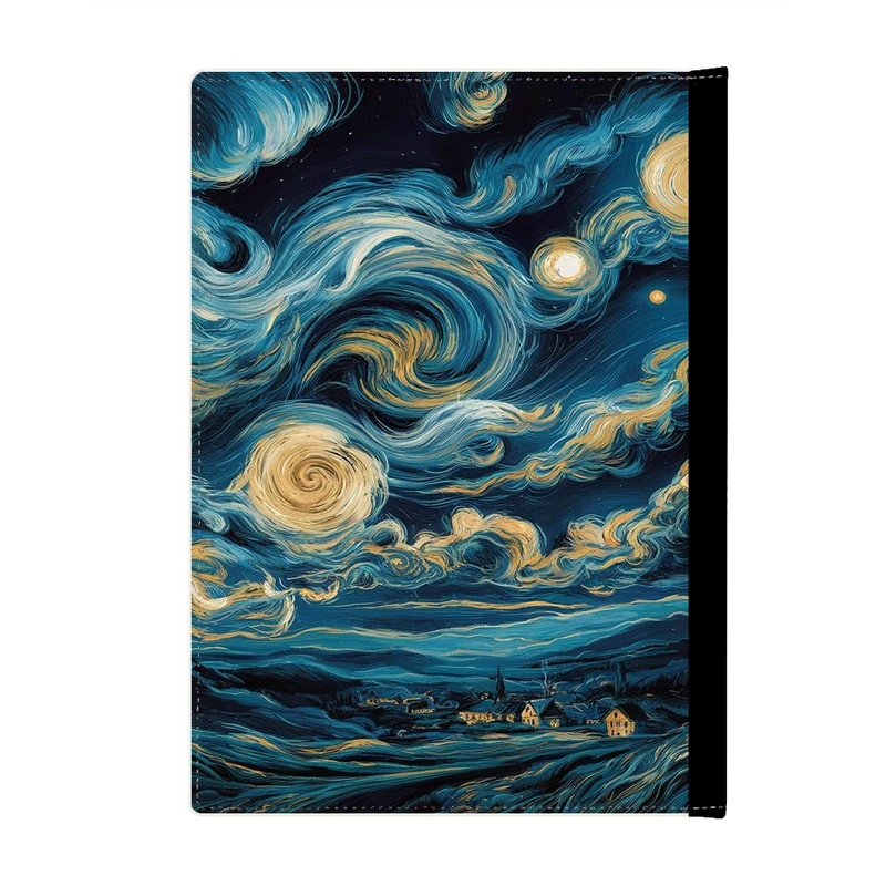 کلاسور پاد آفرین مدل فانتزی طرح شب پر ستاره ونگوگ ترند کد p407