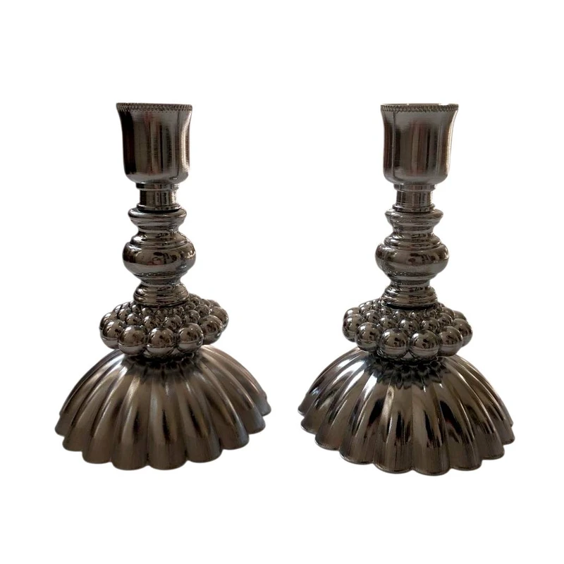 شمعدان مدل دالبری مناسب برای شمع استوانه ای مجموعه 2 عددی