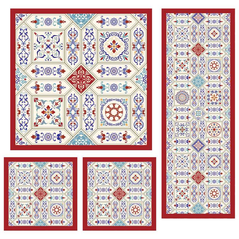 ست رومیزی 4 تکه شمسه نگار مدل TrS602.