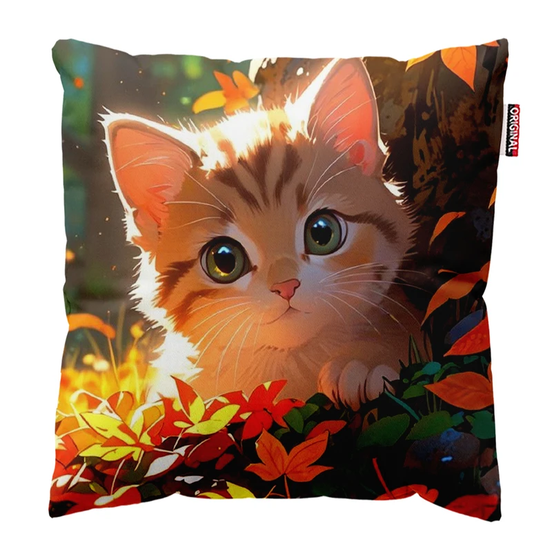 کوسن پاد آفرین مدل گربه کیوت بامزه فانتزی کد PK402040 سایز 40*40 سانتی متر