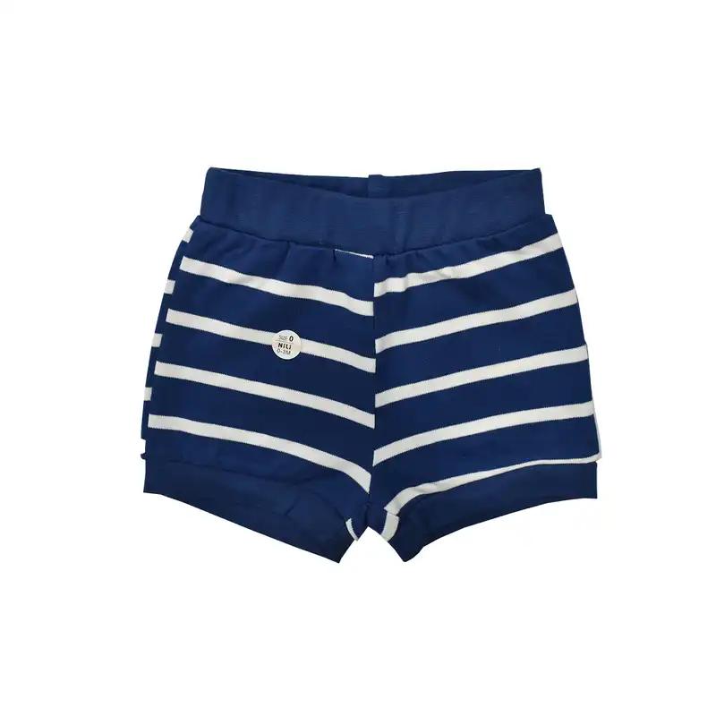 ست بادی آستین کوتاه و شلوارک پسرانه نیلی مدل firend s 2022