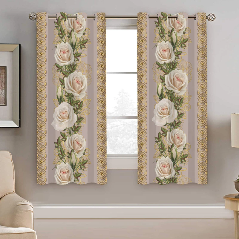 پرده نیروانا طرح سنتی  مدل هازان کد 8048  سایز 140×200 سانتی متر