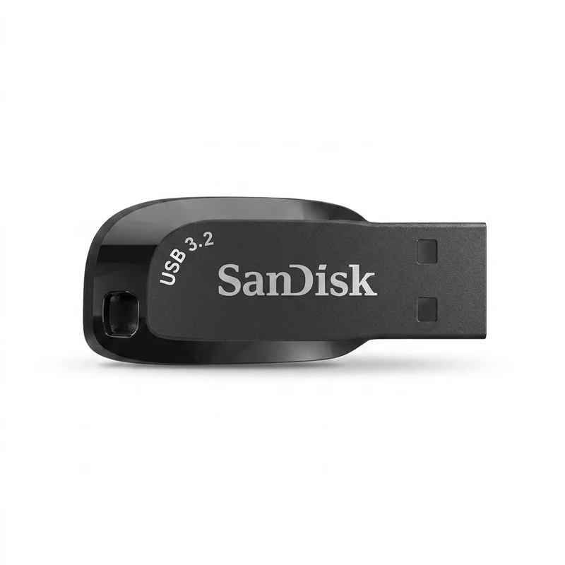 فلش مموری سن دیسک Ultra Shift ظرفیت 64 گیگابایت، USB 3.2، سرعت انتقال تا 100 مگابایت بر ثانیه، مقاوم در برابر شوک، لرزش، گرد و غبار و ضد اثر انگشت