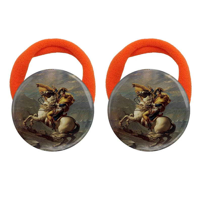 کش مو زنانه مدل نقاشی ناپلئون در حال عبور از آلپ کد S15148 بسته دو عددی