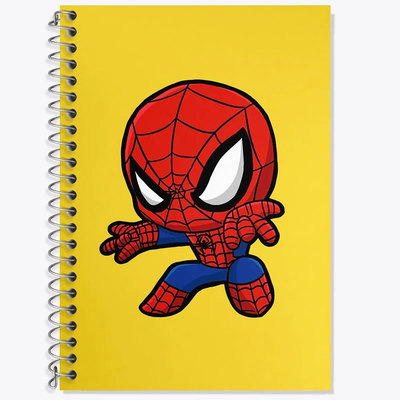 دفتر زبان 50 برگ خندالو مدل سه خط طرح مرد عنکبوتی Spider Man کد 13169