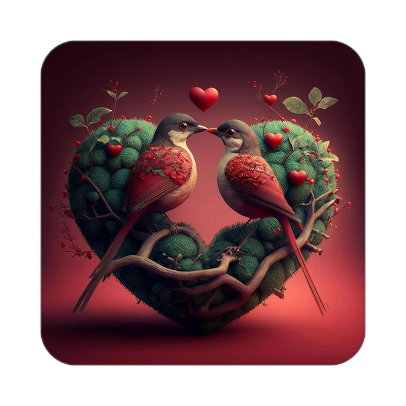 زیر لیوانی کاکتی مدل عاشقانه کد mp13431