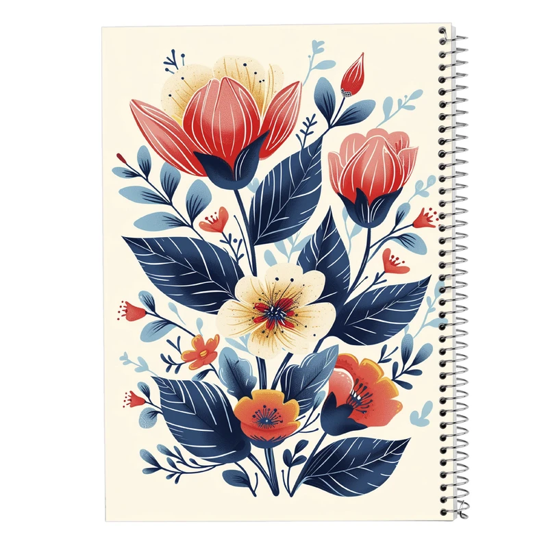 دفتر ژورنال نویسی 50 برگ مدوپد مدل نقطه ای طرح گل کد DF13932