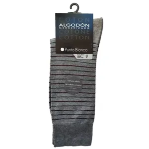 جوراب مردانه پونتو بلانکو مدل کتان مرسرایزد فلت 655-10-74700