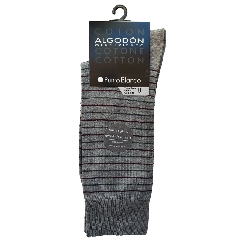 جوراب مردانه پونتو بلانکو مدل کتان مرسرایزد فلت 655-10-74700