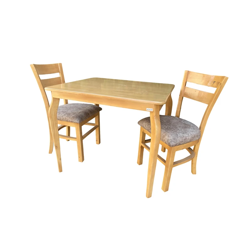 میز و صندلی ناهارخوری دو نفره گالری چوب آشنایی مدل khod-2Tir-Lornt2