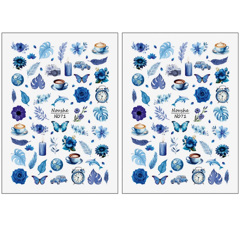 برچسب لنز ناخن کد N071 مجموعه 2 عددی