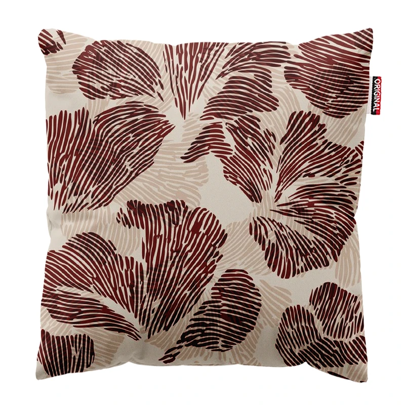 کوسن پاد آفرین مدل مینیمال طرح گل و برگ کد PK303268 سایز 30*30 سانتی متر