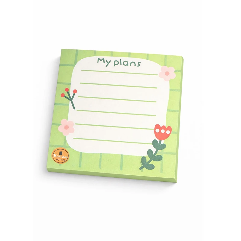 کاغذ یادداشت مدل My Plans 126 سایز 10*10 سانتی متر بسته 2 عددی