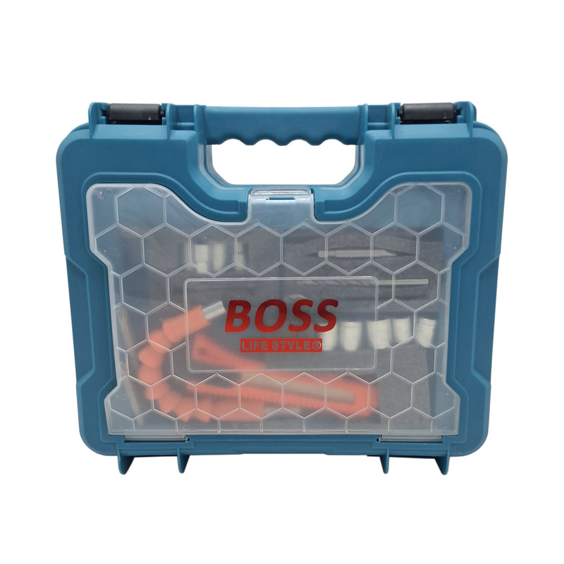  مجموعه 27 عددی دریل پیچ گوشتی شارژی صنعتی 10 میلی متری 18 ولت باس مدل BS123SLS022_6 کد 2