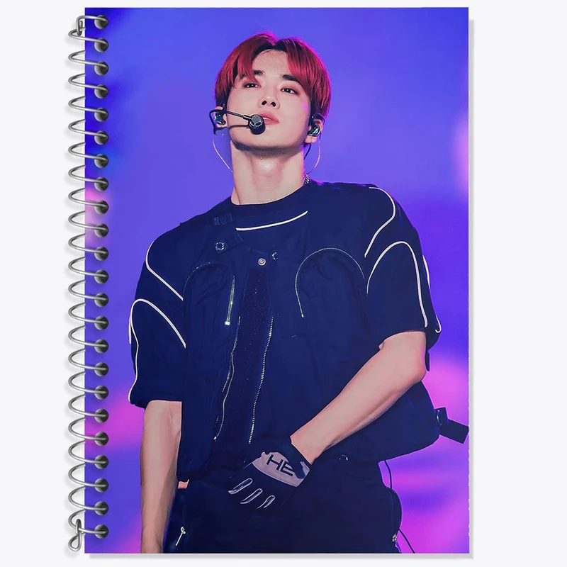 دفتر زبان 50 برگ خندالو مدل دو خط طرح سوهو گروه اکسو EXO کد 13490