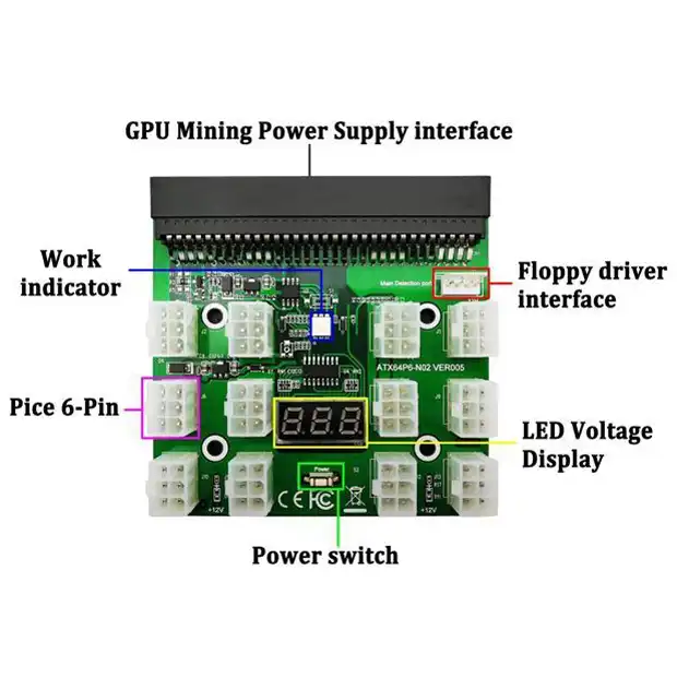 مبدل پاور کارت گرافیک مدل netpil-7053