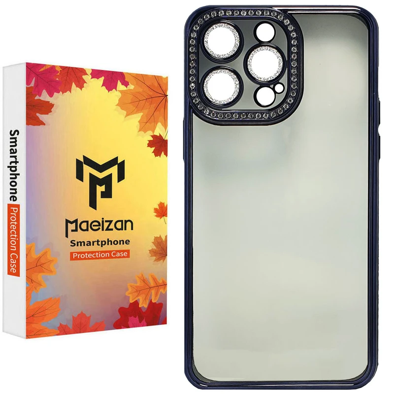 کاور پاییزان مدل دور نگین پشت شفاف طرح لاکچری مناسب برای گوشی موبایل اپل IPhone 14 Pro Max