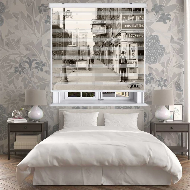 پرده زبرا زیو کد C2047 سایز 150x150 سانتی متر