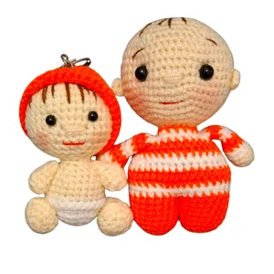عروسک بافتنی مدل قلی و نی نی بسته 2 عددی