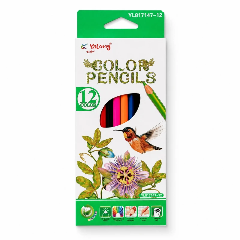 مداد رنگی 12 رنگ یالونگ مدل VIVID کد 03