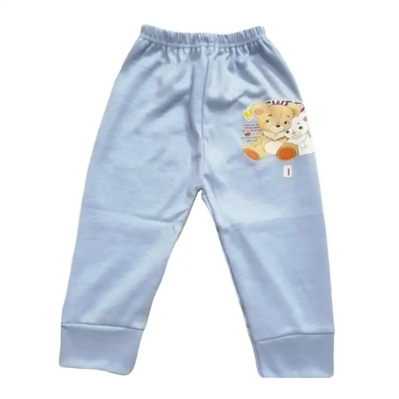 شلوار نوزادی مدل خرسی رنگ ابی