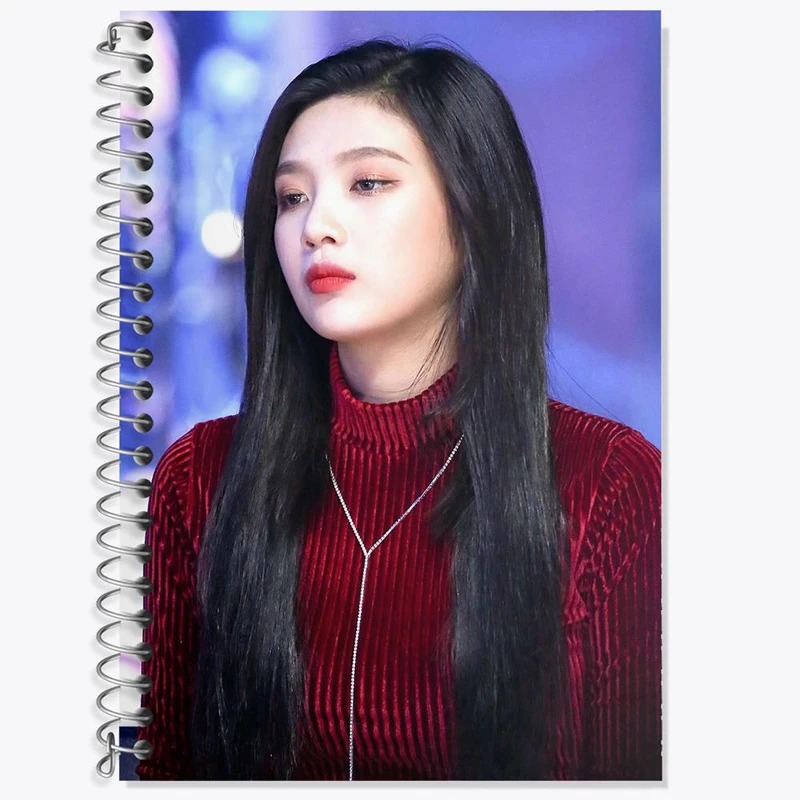 دفتر زبان 50 برگ خندالو مدل سه خط طرح جوی گروه رد ولوت Red Velvet کد 13010