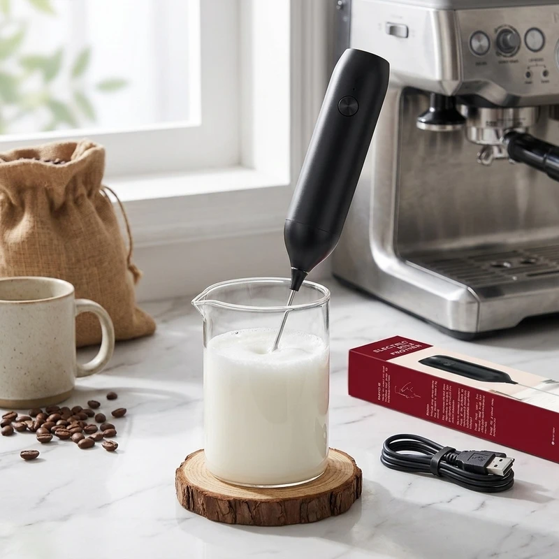 عکس شماره 2 : همزن شیر مدل electric milk frother rechargeable