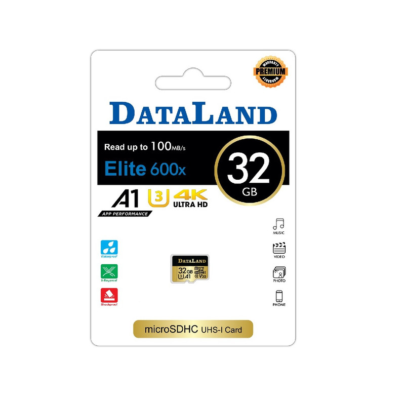 کارت حافظه دیتالند مدل microSDHC کلاس 10 استاندارد UHS-I U1 سرعت 100MBps ظرفیت 32 گیگابایت