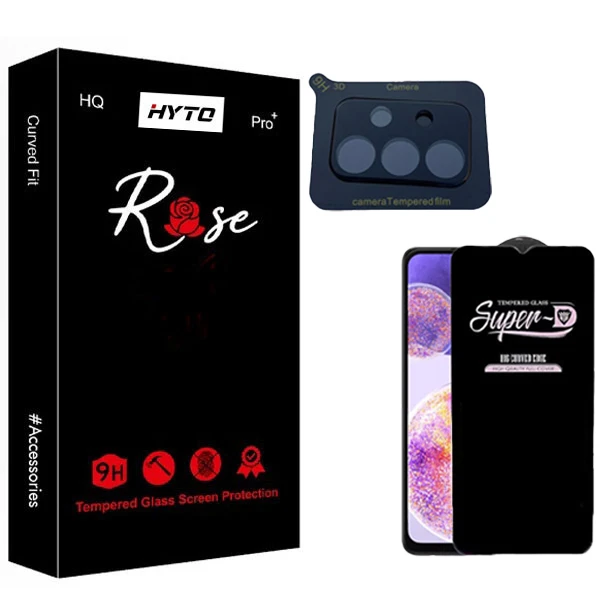 محافظ صفحه نمایش هیتو مدل Rose SuperD Guard مناسب برای گوشی موبایل سامسونگ galaxy a23 به همراه محافظ لنز