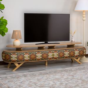 میز تلویزیون مدل ترکمن 190 مناسب برای تلویزیون تا 75 اینچ