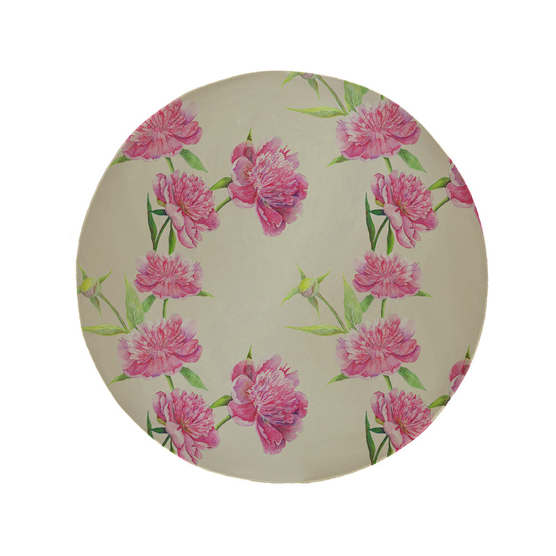 پادری مدل دایره طرح گل کد 5887 سایز 90 × 90 سانتی متر 